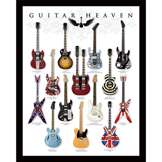 Guitar Heaven Wall Art Poster 40 x 50cm