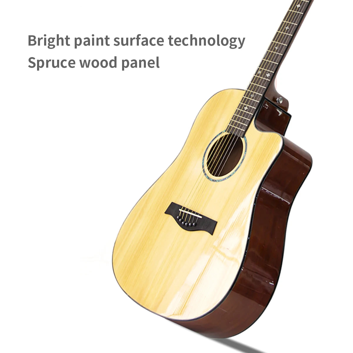 High Quality 36/40/41-Inch Acoustic Guitar Spruce-Sawn Solid Wood Folk-Style Qlossy Wholesale Price High Quality Guitar-3
