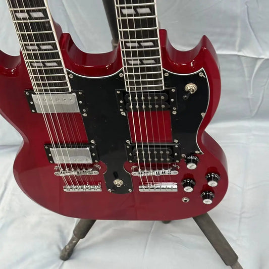 Good Quality Double Neck Explore.r Electric Guitar & Double Neck SG-0