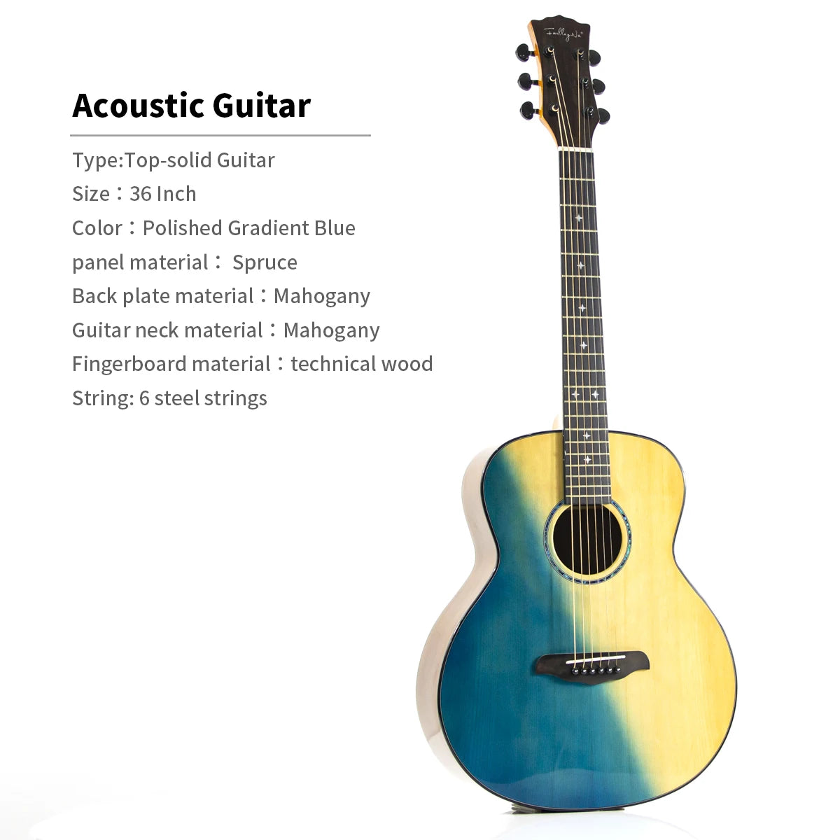 High Quality 36/40/41-Inch Acoustic Guitar Spruce-Sawn Solid Wood Folk-Style Qlossy Wholesale Price High Quality Guitar-19