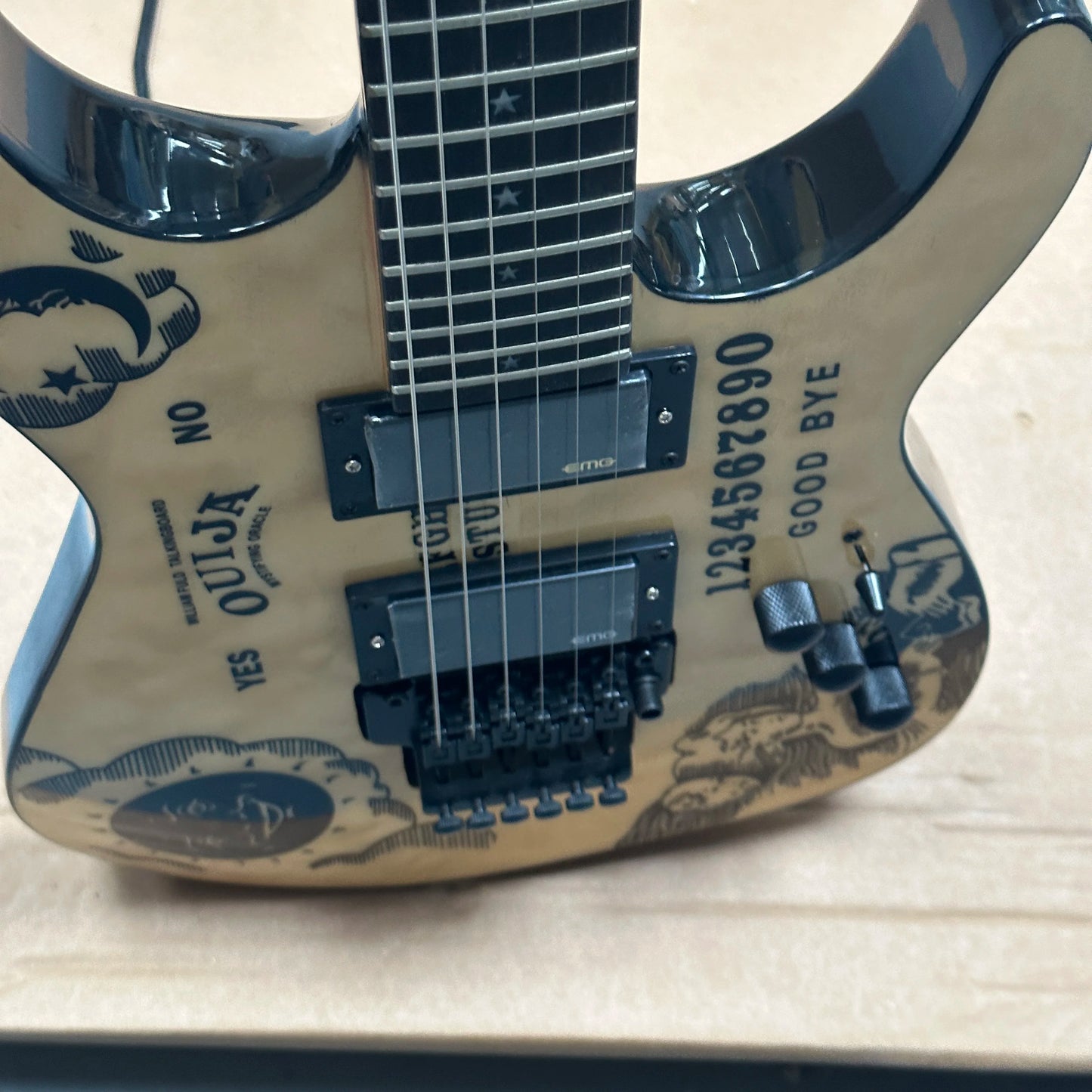 Yellow Kirk Ouja Electric Guitar Solid Wood Ne 6 String Custom Humbucker Pickup Fast Ship Electric Guitar-3