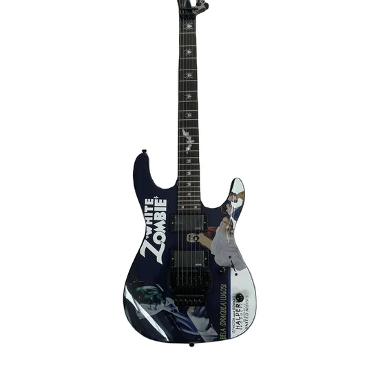 Black Kirk Hammett Signature KH-WZ White-Zombie Electric Guitar Black Fast Ship-0