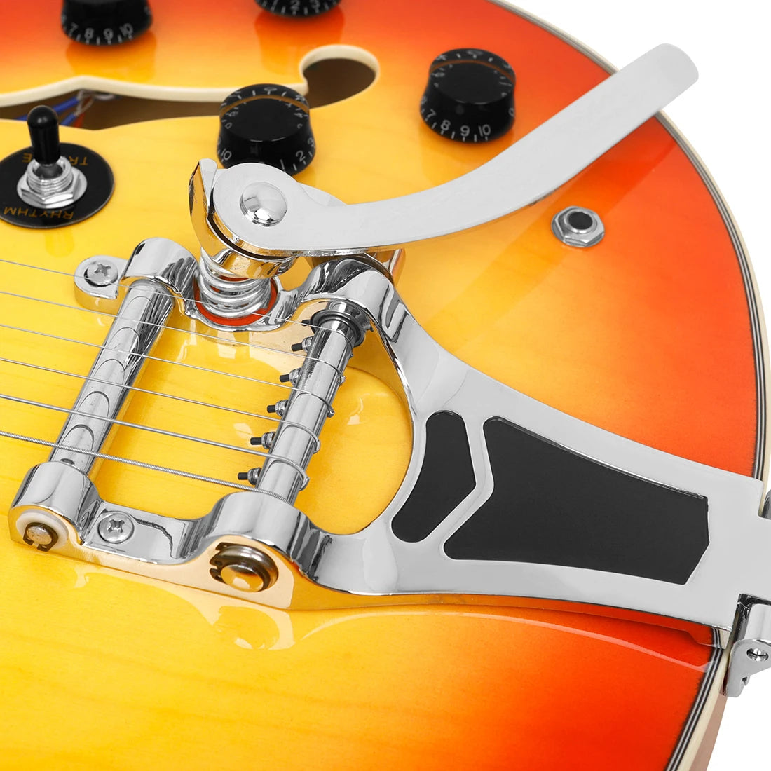 IRIN Eileen JS-520 Hollow F-hole Jazz Electric Guitar 22 Color Beige Fingerboard-4