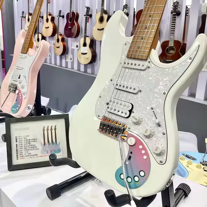 D-160SE Customize Guitar Electric High Quality Cheap Stringed Instrument Electric Manufacturers Pink Electric Guitar-5