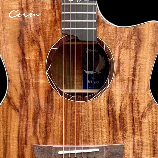 Source Factory Promotional Musical Instrument 40 Inch Acacia Rosewood Acoustic Guitar Folk Cutaway Guitars-2