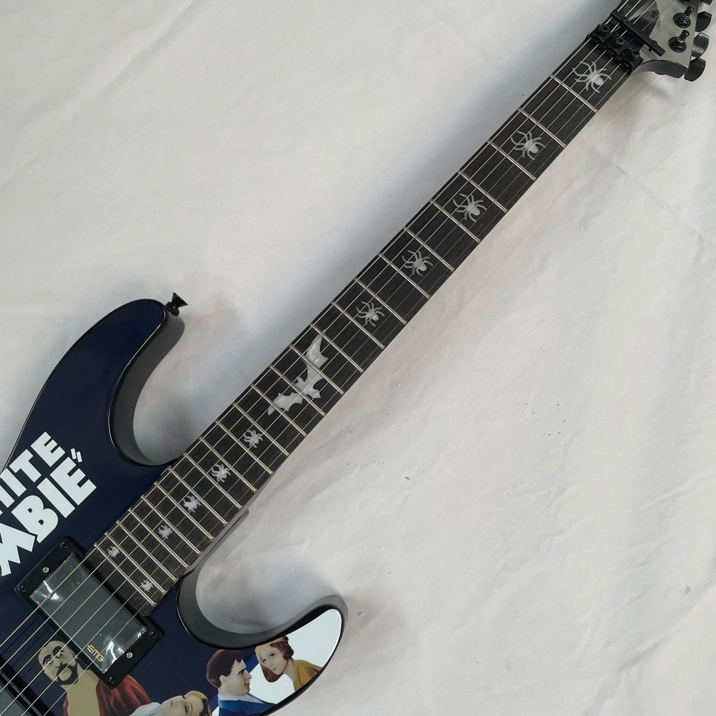 Black Kirk Hammett Signature KH-WZ White-Zombie Electric Guitar Black Fast Ship-2