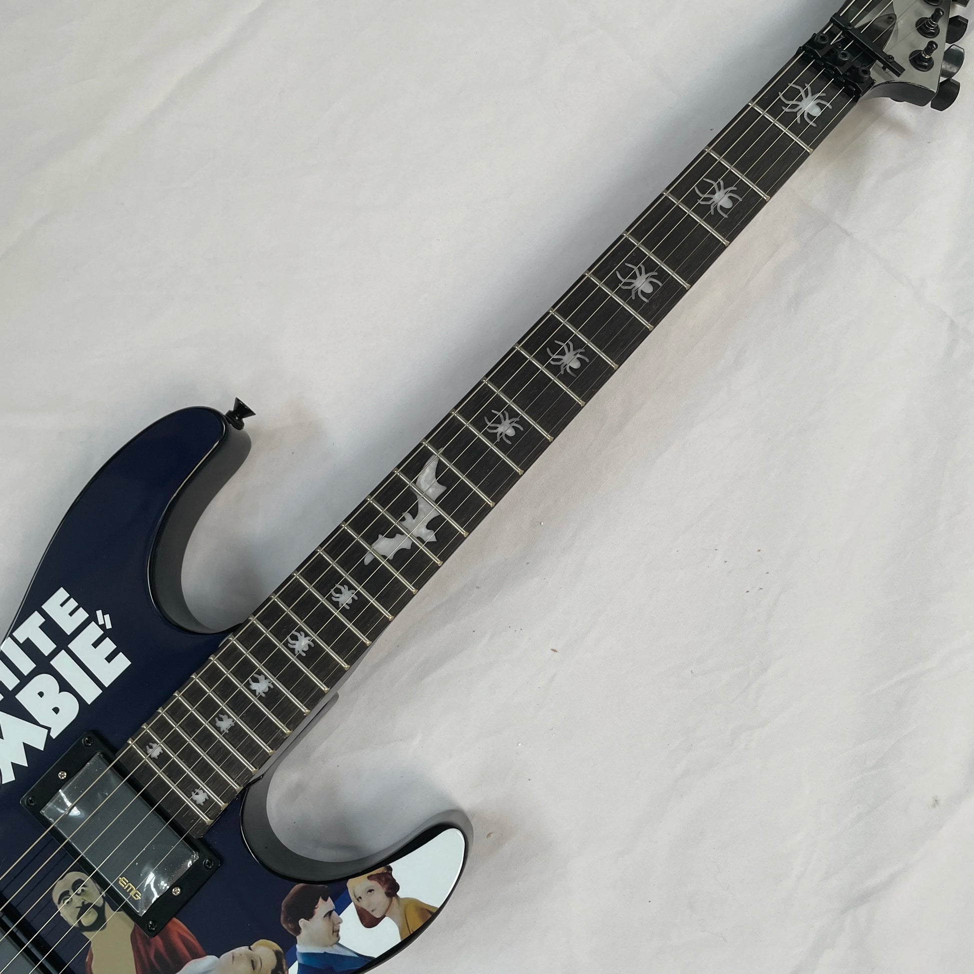 Black Kirk Hammett Signature KH-WZ White-Zombie Electric Guitar Black Fast Ship-2