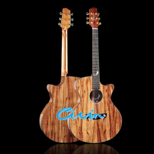 Source Factory Promotional Musical Instrument 40 Inch Acacia Rosewood Acoustic Guitar Folk Cutaway Guitars-0