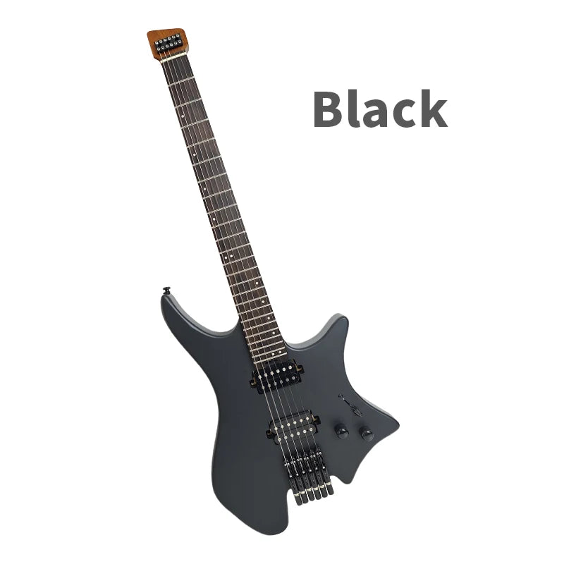 GALYDA Factory Custom Logo Portable and Lightweight 6 String Headless Electric Guitar for Rock Metal Players-12