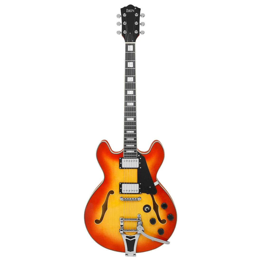 IRIN Eileen JS-520 Hollow F-hole Jazz Electric Guitar 22 Color Beige Fingerboard-7