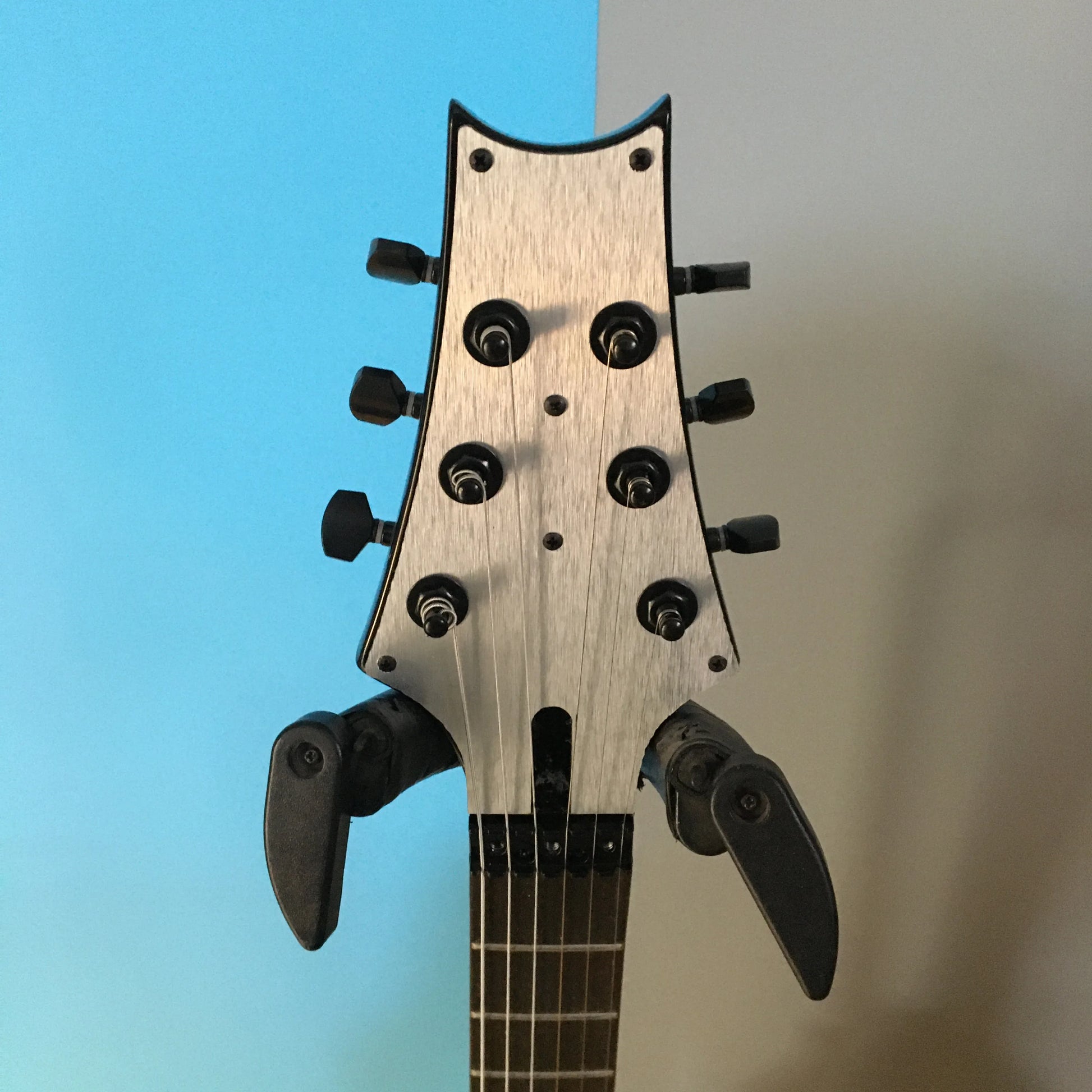 Special Custom Fly V-Shape Electric Guitar Gray Color Solid Wood HH  Hardware Fast Shipping-5