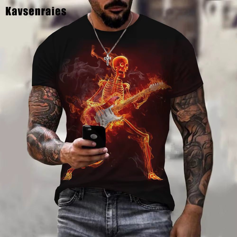 Guitar Flame T-Shirt (Various)