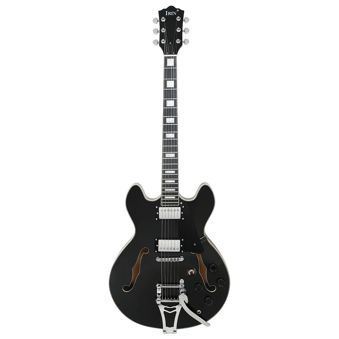IRIN Eileen JS-520 Hollow F-hole Jazz Electric Guitar 22 Color Beige Fingerboard-6