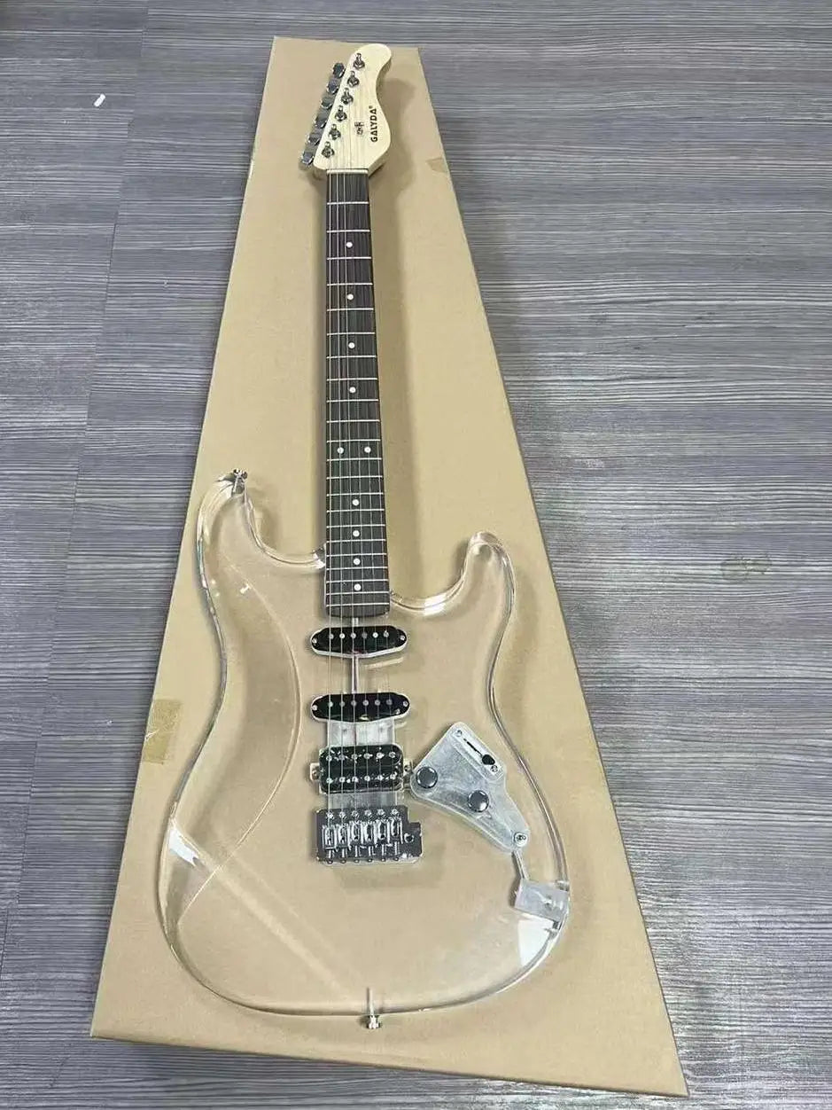 High Quality OEM Electric Guitar Single Double ST 39-Inch Entry-Level Acrylic/Wood 6 Strings ST Electric Guitar for Beginner-7