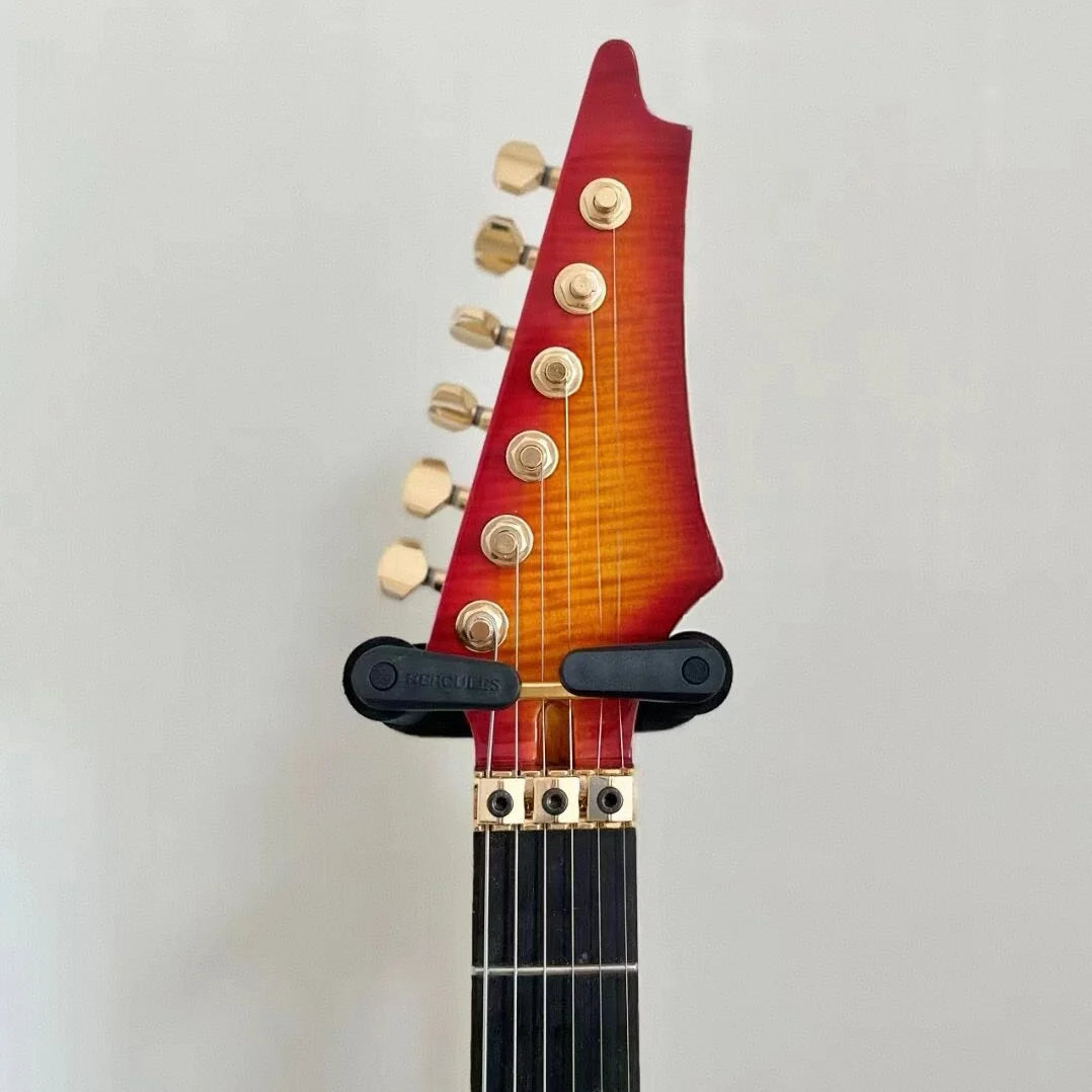 B300 Professional Solid Maple Wood Ebony Fingerboard Double Tremolo Electric Guitar for Rock Performances-4