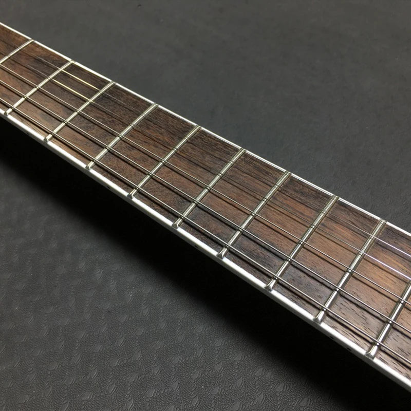 China Wholesale Custom  OEM Cheap Price Solo Ash Body Poplar Burl Top Maple Neck Metal Electric Guitar-3