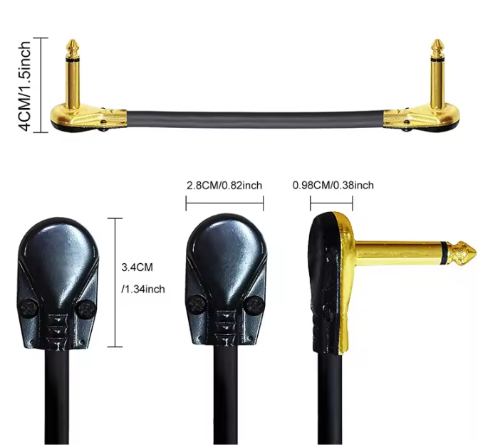 Gold Effect Patch Lead (pack of 5)